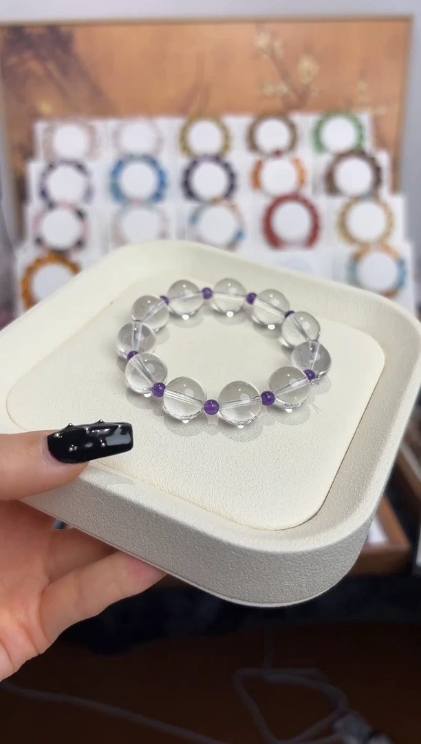 水晶手链未镶嵌纯天然水晶手链