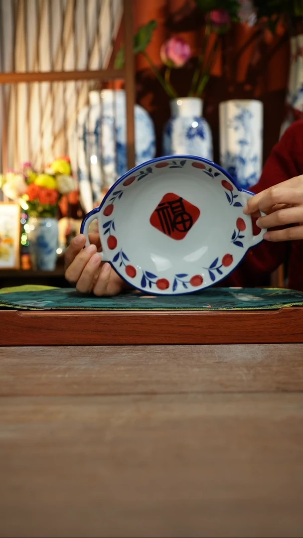 【简家甄选】景德镇设计师釉下手绘陶瓷