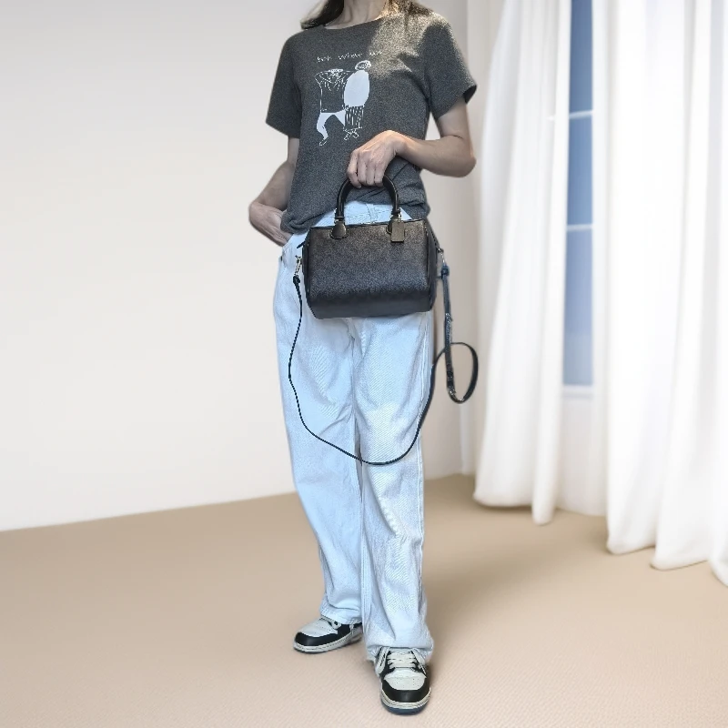 棕色 波士顿手提斜跨单肩女士包/底长23/s1262