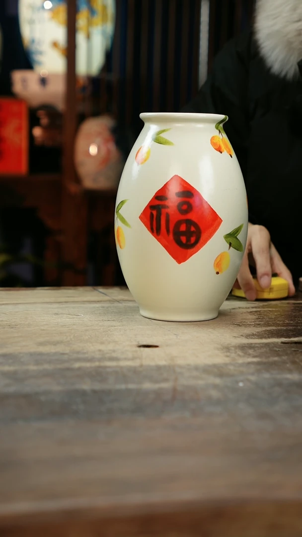 【闪购商品】瓷片景德镇纯手工釉下彩精品花瓶