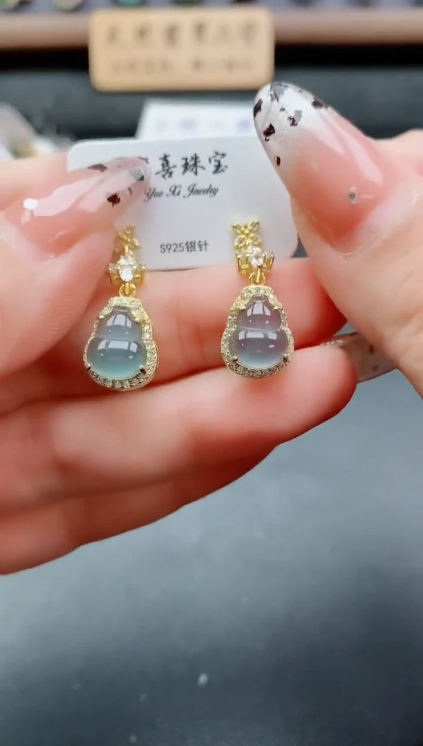 银S925镶嵌戒指翡翠1