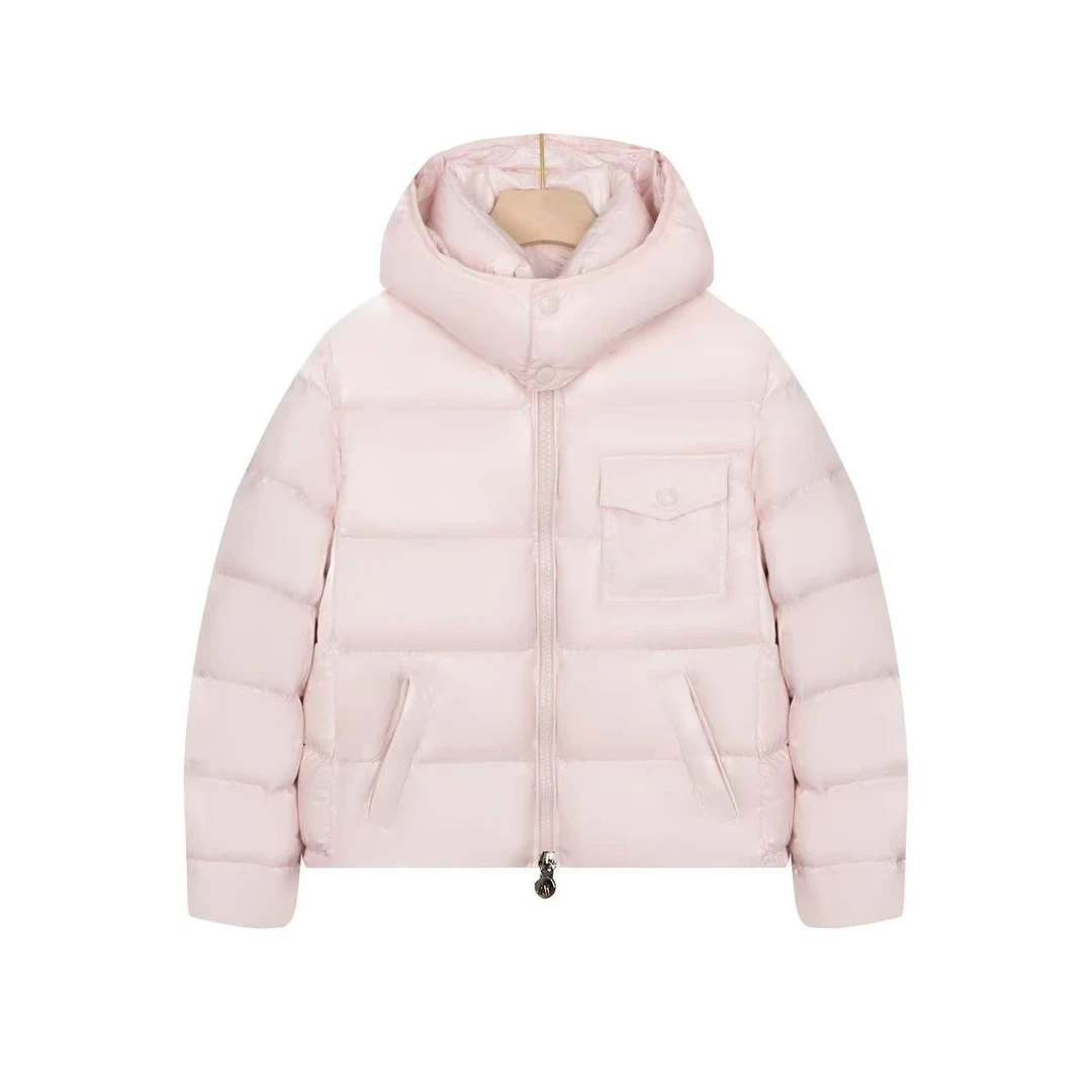 女士常规袖连帽宽松经典马卡龙经典短款