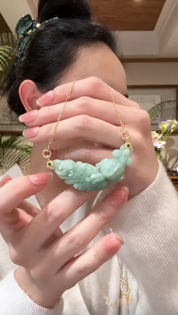 【闪购商品】翡翠颈饰未镶嵌国风