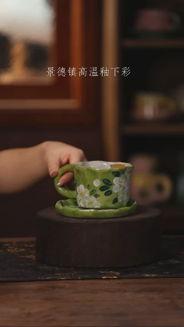 陶瓷景德镇高温釉下手绘陶瓷004