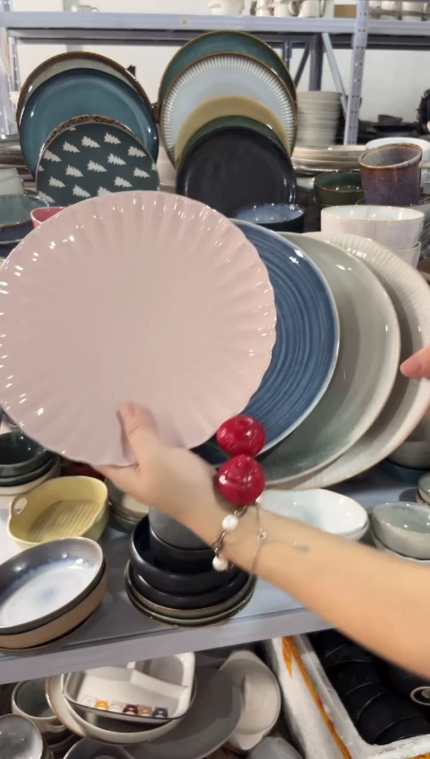 陶瓷外贸尾货瑕疵满20包邮X4 小盘组合