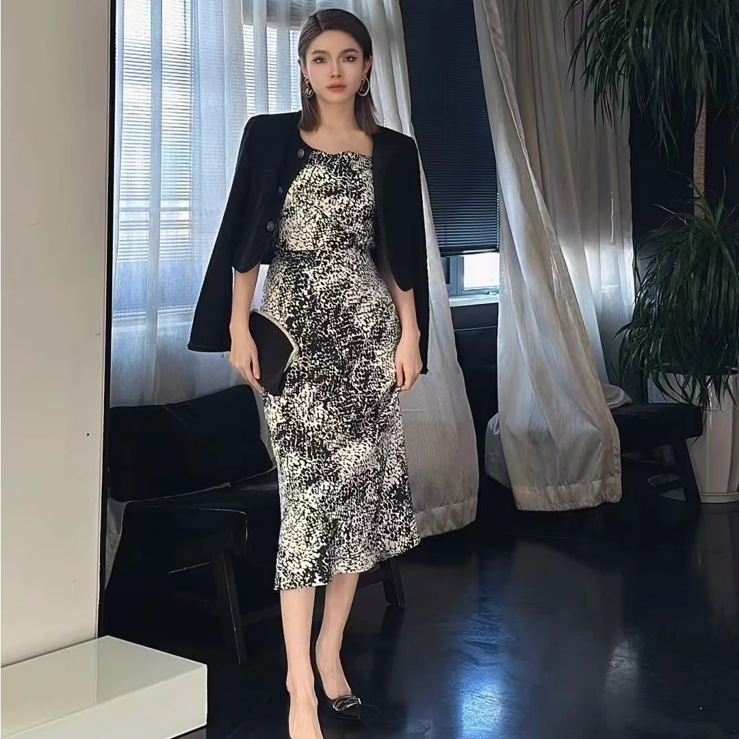 AMASS/阿玛施复古高腰垂感气质通勤时尚鱼尾裙百搭5200260