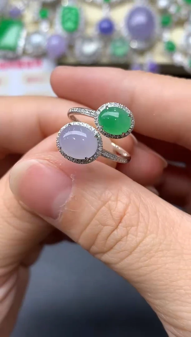 18K金镶嵌戒指翡翠168-中国好珍宝