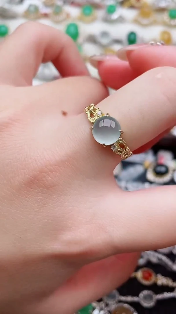 银S925镶嵌戒指翡翠73