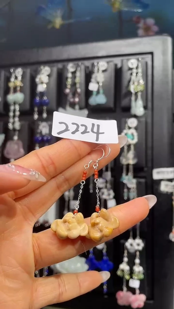 银S925镶嵌耳饰紫晶喜欢拍