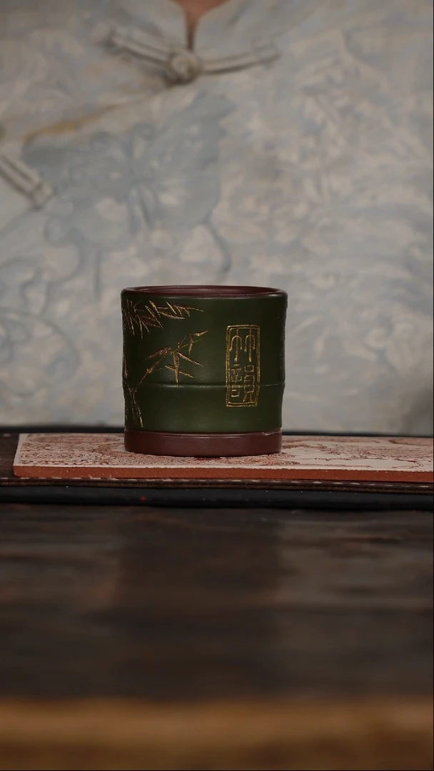 茶杯紫砂非遗茶器-蜀垚竹