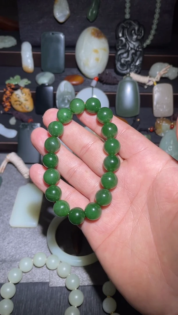 未镶嵌手串和田玉和田玉碧玉手串