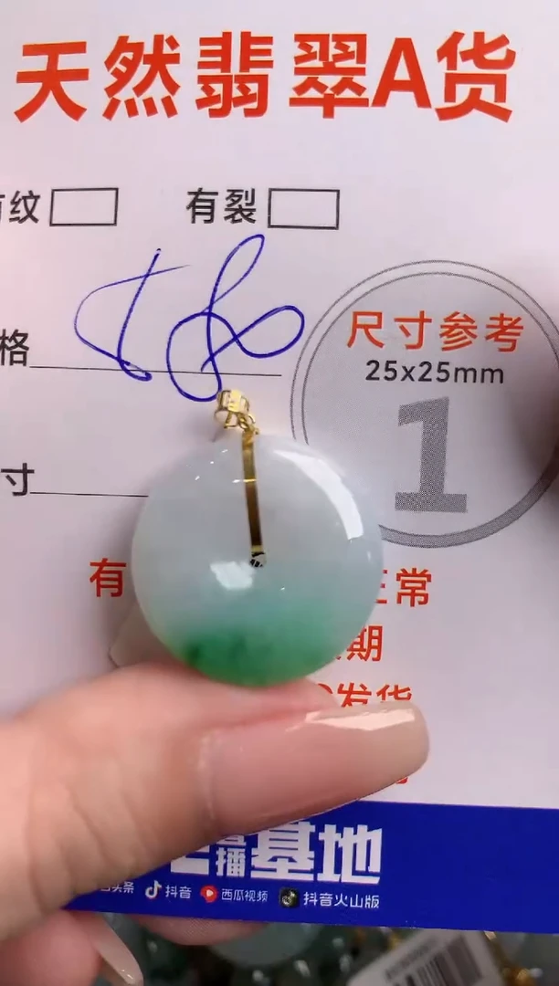 翡翠18K金镶嵌颈饰0499004598