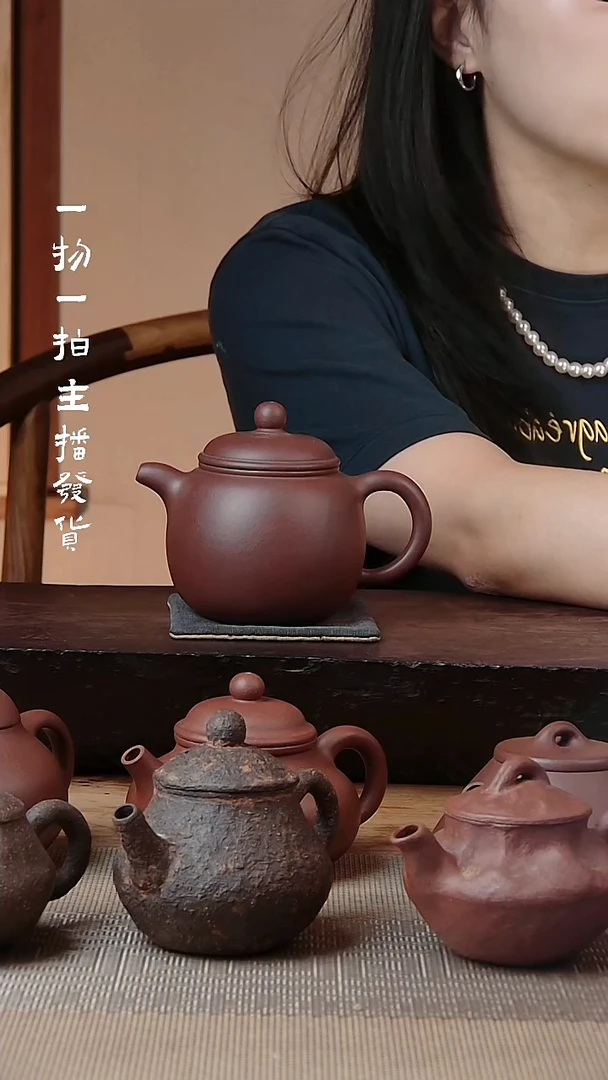 茶壶紫砂紫泥半手工匏樽200cc