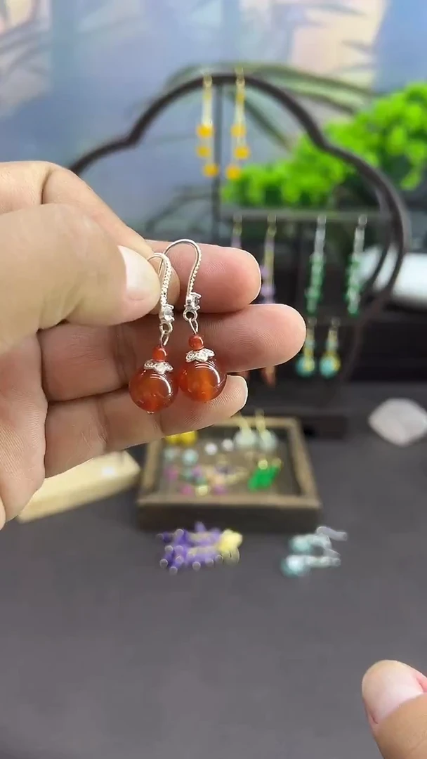 未镶嵌耳饰玛瑙/玉髓018