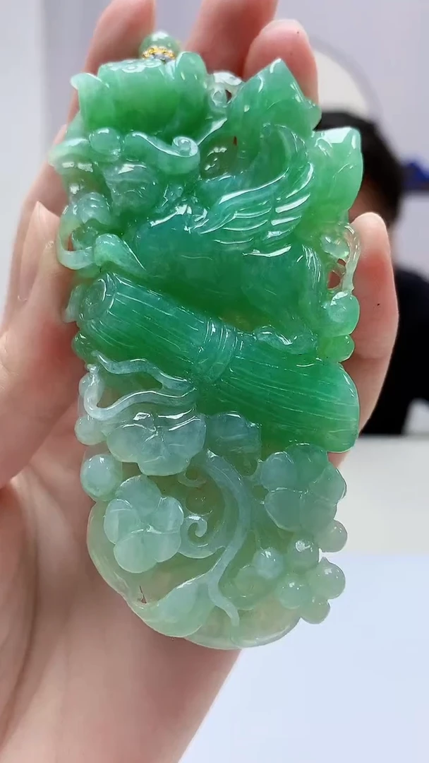 定制翡翠未镶嵌5060zm-毛货挂件貔貅牌158