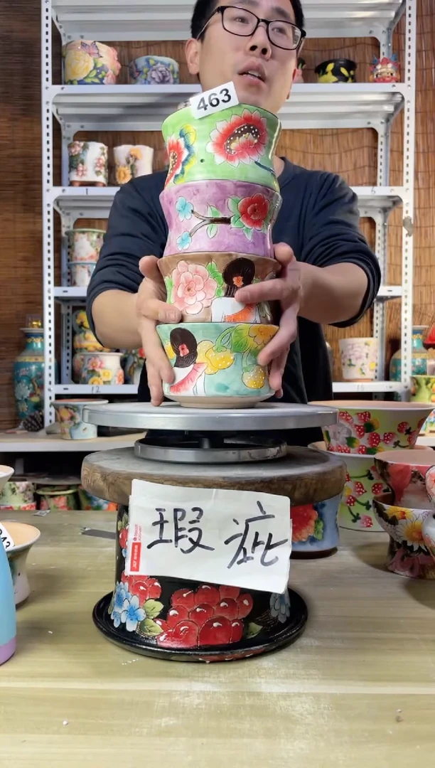 【闪购商品】摆件463陶花岛多肉陶瓷花盆罐——微瑕