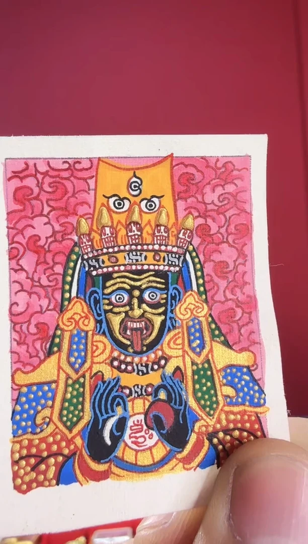 吊坠扎老师-粗矿堆沙唐卡