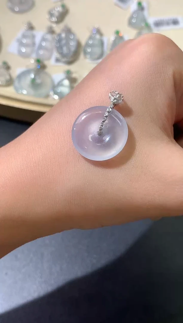 吊坠(不含链)18K金镶嵌翡翠W441|4980