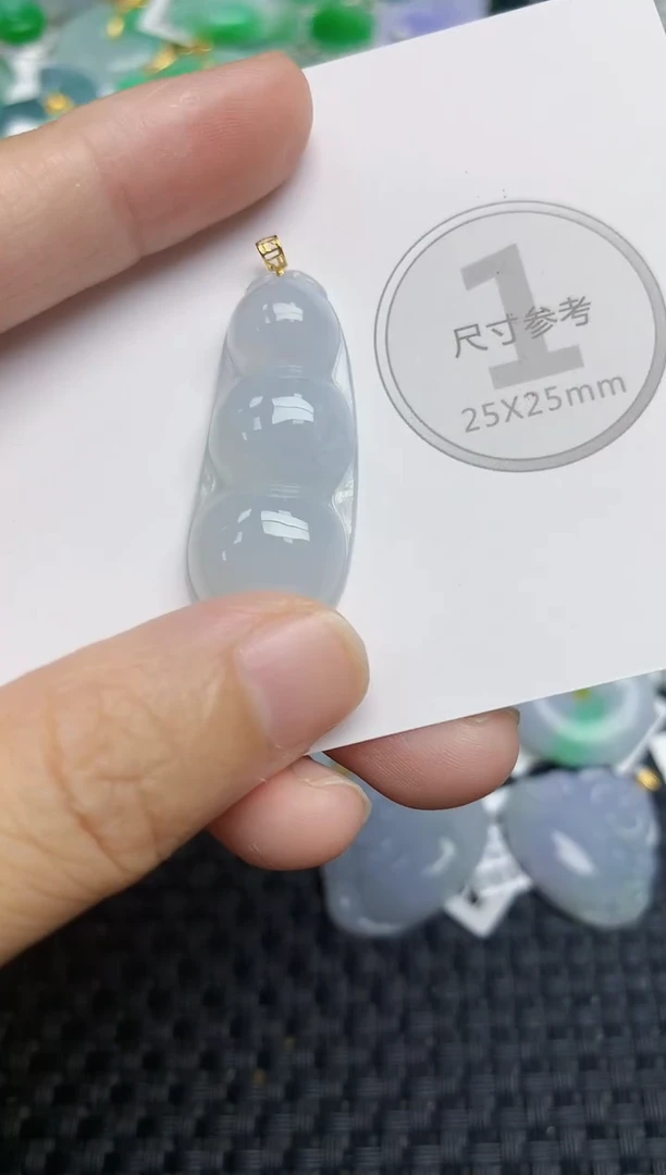 颈饰18K金镶嵌翡翠天然缅甸A货翡翠百元以上9元证书费自理