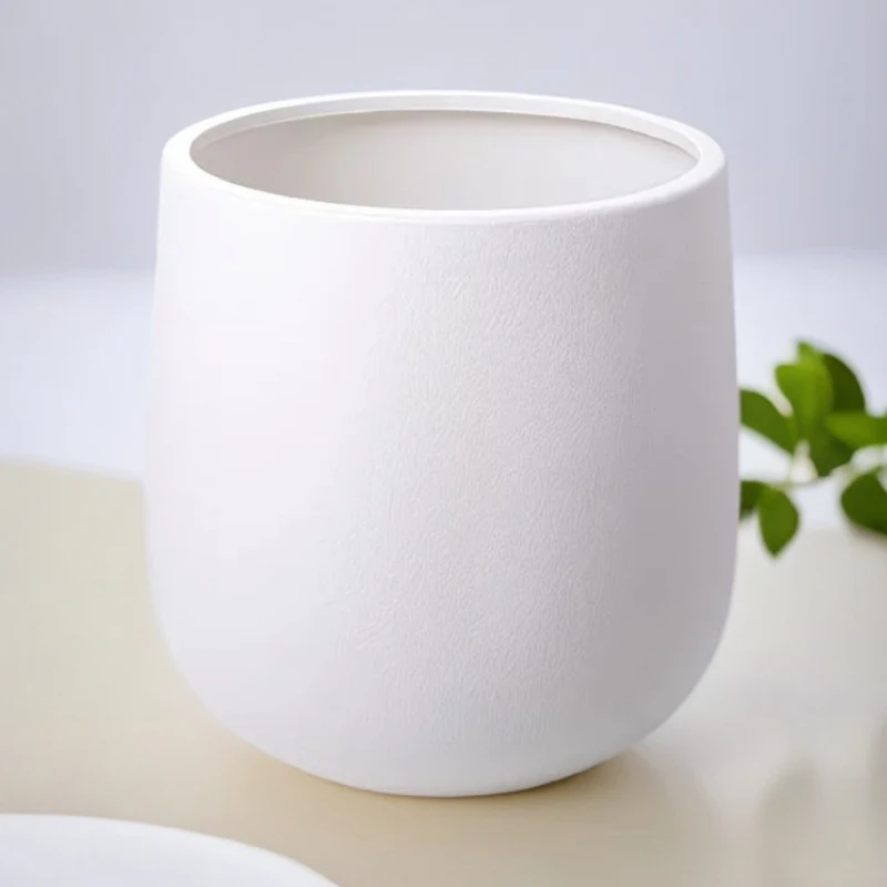 简约树脂落地花盆捡漏U型大口大号适合清仓客厅民宿商场绿植摆放