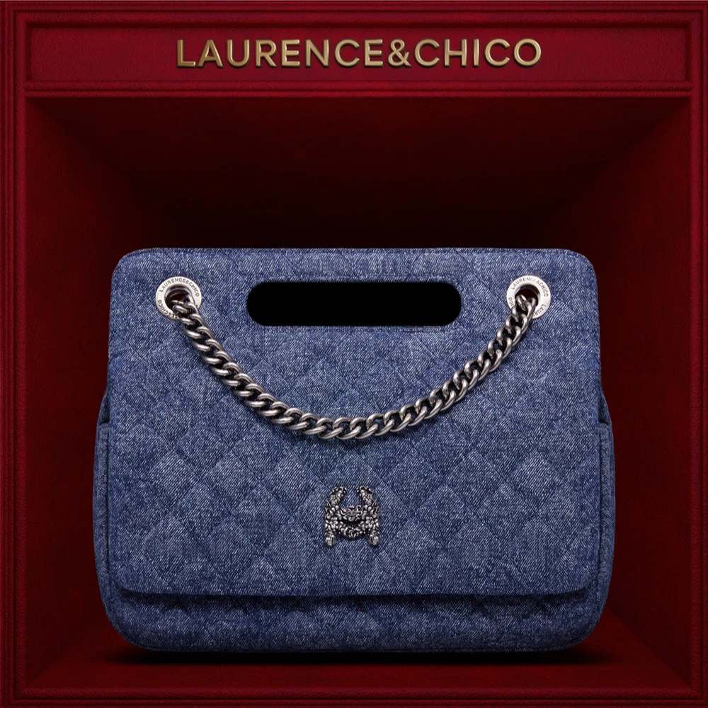 【CHICO专属】蓝色牛仔牛奶盒包中号C3AE10322075