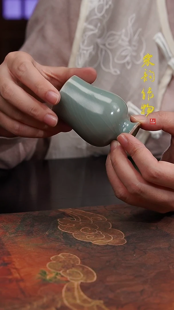 摆件清凉寺原矿釉闻香杯