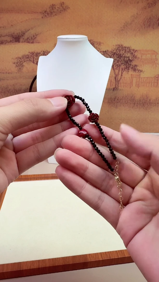 玛瑙/玉髓手链14K金镶嵌A988