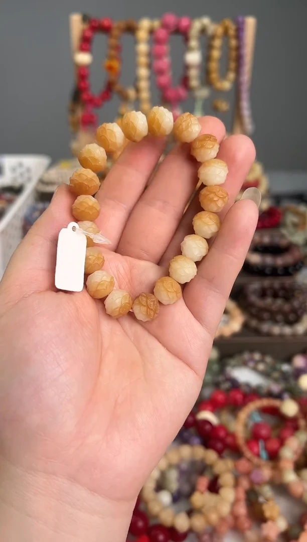 炭烧莲花菩提手串