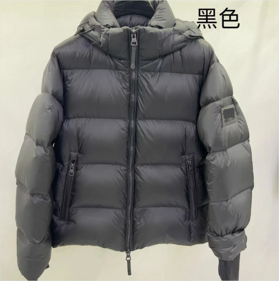 巴家 保暖长袖连帽简约短款冬季立领简约9060