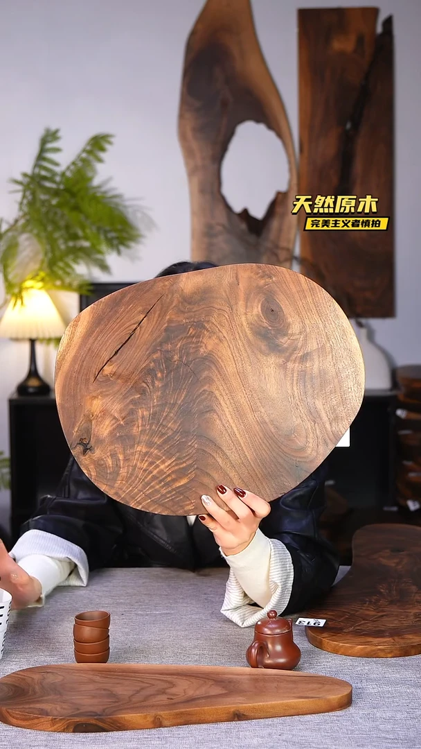 木北美黑胡桃原木.干裂疤结不属于商品质量问题完美主义者慎拍