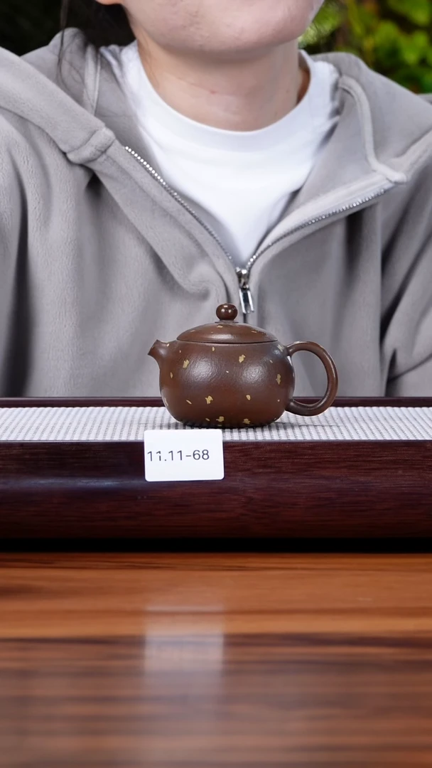 茶壶紫砂士****?11.11-68 古法朱泥 柴烧 洒金西施