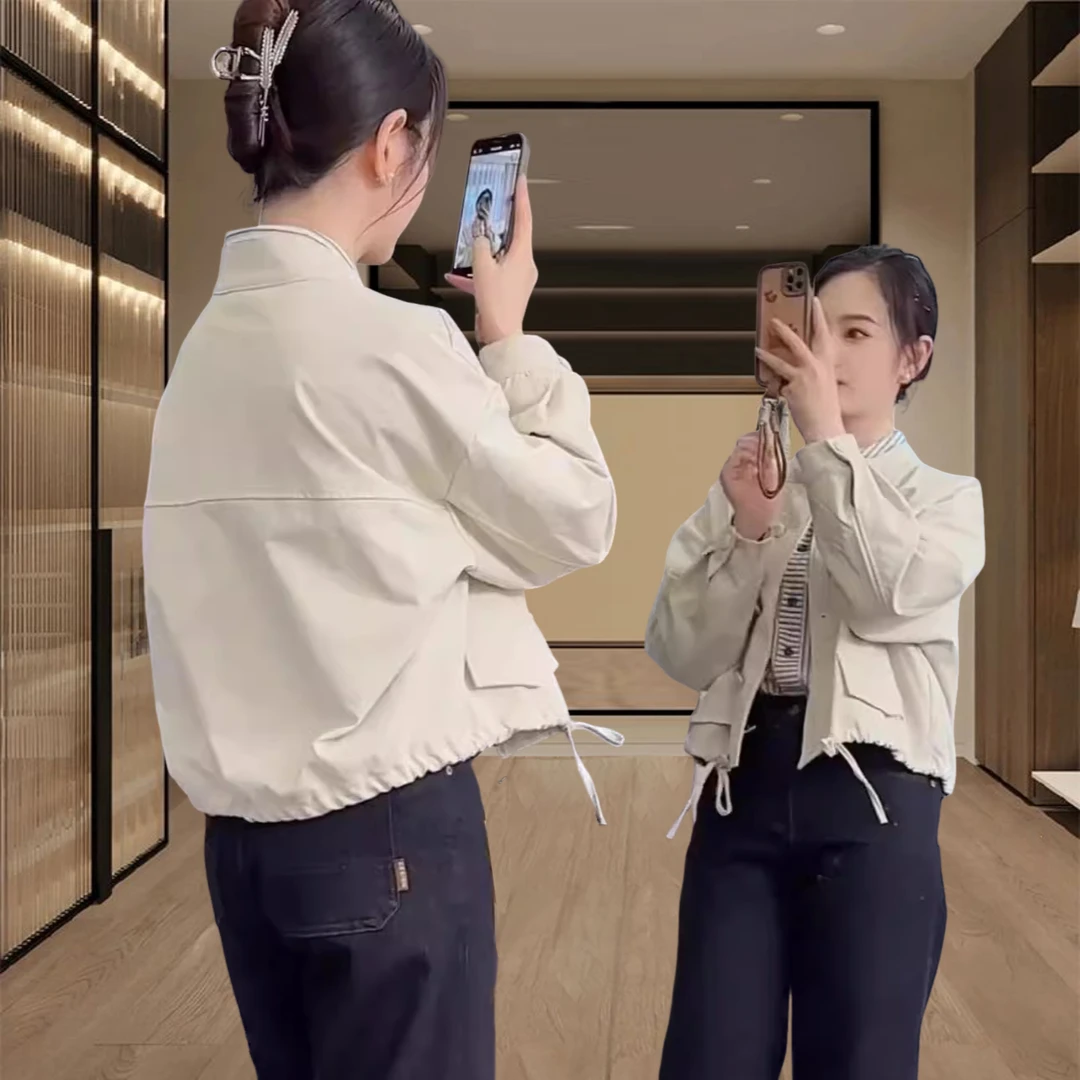 慵懒风短外套女春季2025新款爆款休闲宽松小个子夹克百搭时尚上衣