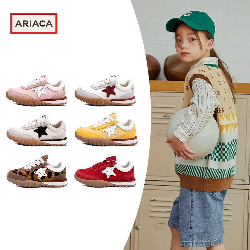 ARIACA艾芮苏女童运动鞋春秋季新款小女孩休闲鞋软底红色儿童鞋子
