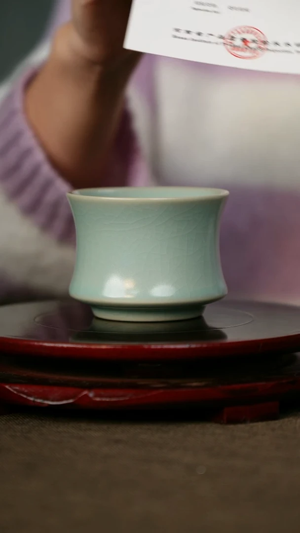 全品 束腰杯 支钉烧 仿古釉