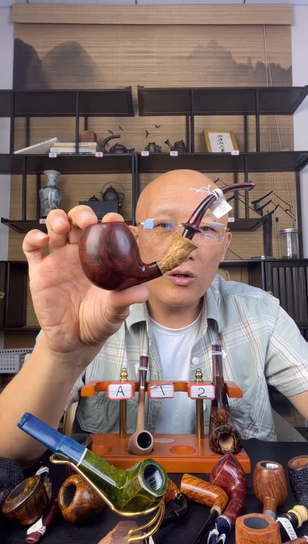 石楠木啊**哥纯手工意大利石楠木烟斗