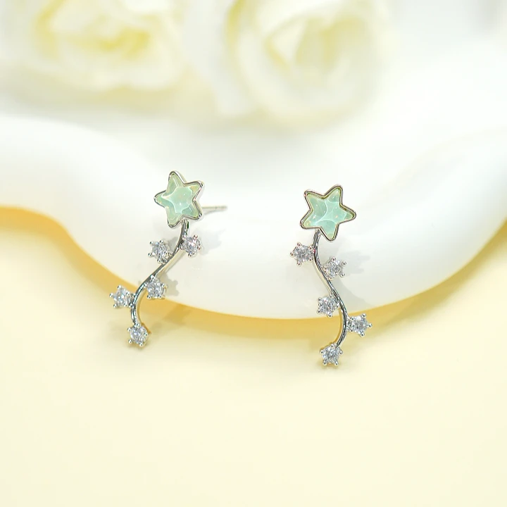 XUPING/旭平首饰 合金合成锆石耳饰 【潘生福利】星星  X001080282