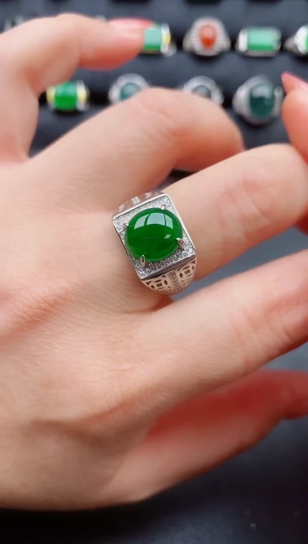 【闪购商品】翡翠戒指银S925镶嵌111111111