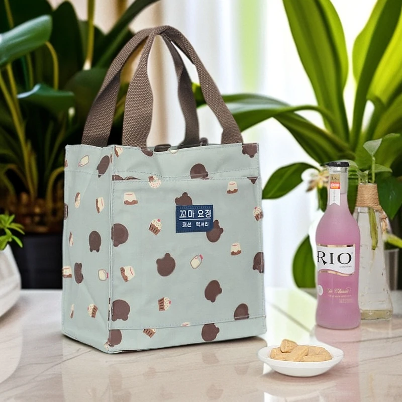 保温饭盒袋子上班铝箔防水加厚饭盒包带饭手拎包餐包便当袋手提袋