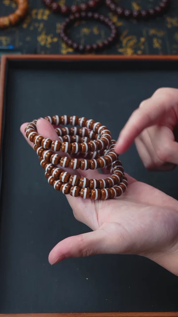 手串紫金鼠实心鹿角一线天