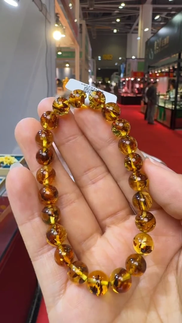 未镶嵌琥珀手链杭州珠宝展假一罚十