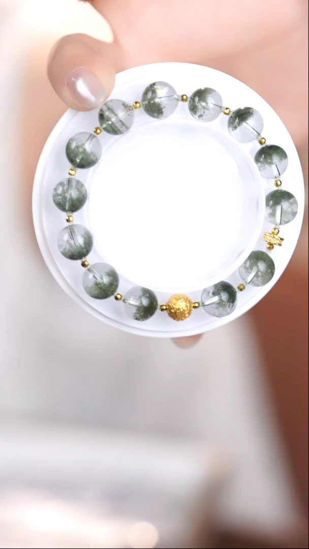 18K金镶嵌手链水晶@