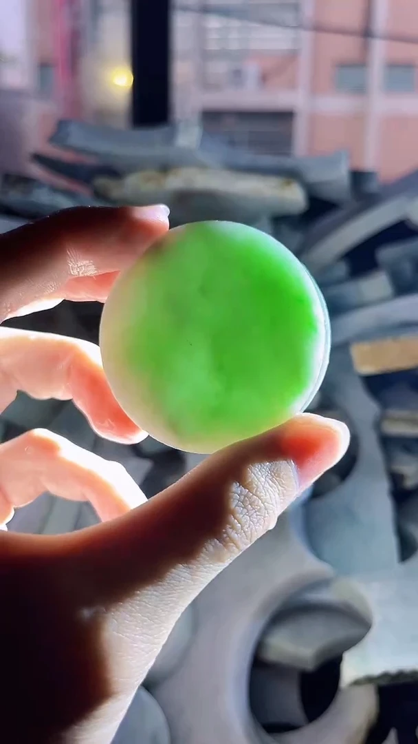 裸石翡翠钟**烨缅甸翡翠A货1413