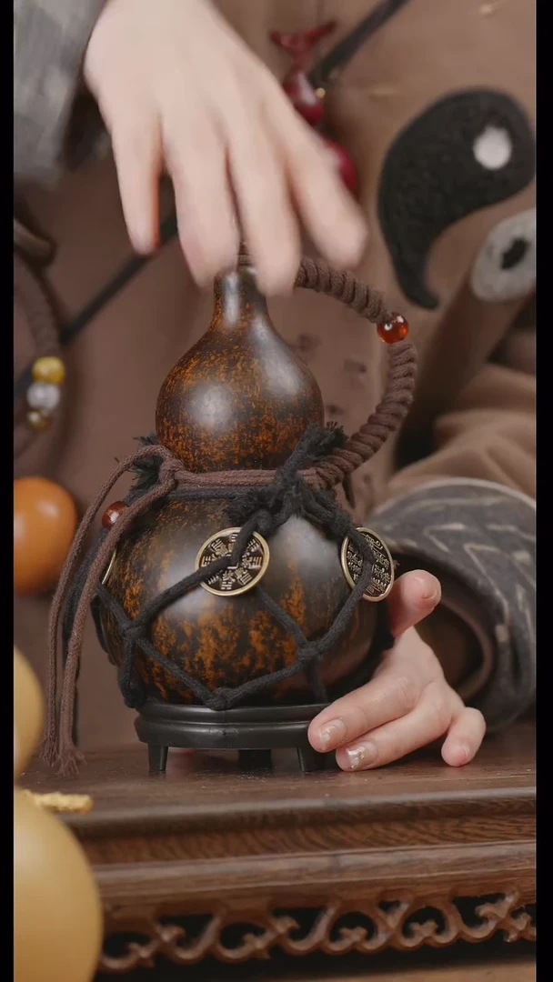 【闪购商品】138号精品天然大漆工艺防渗内胆酒葫芦~