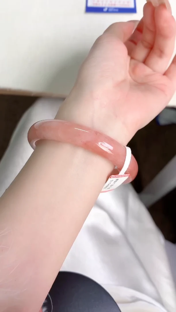 未镶嵌手镯石英质玉桃花酿2-圈口64.8-246