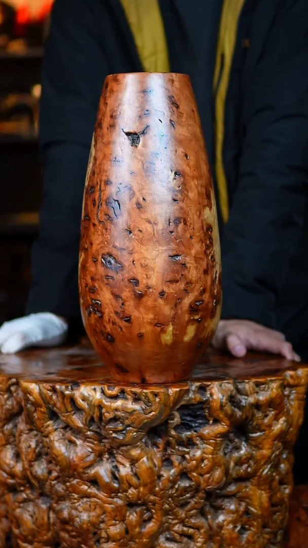 枣木百年雷击枣木水滴瓶（高37）