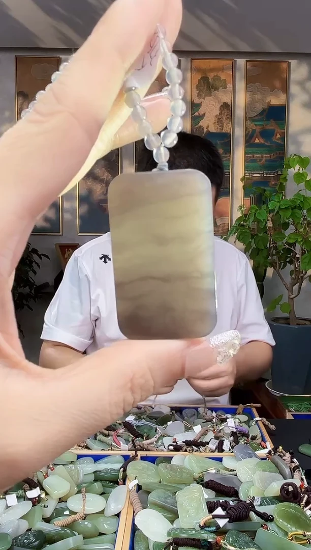 和田玉未镶嵌挂件拍一发一
