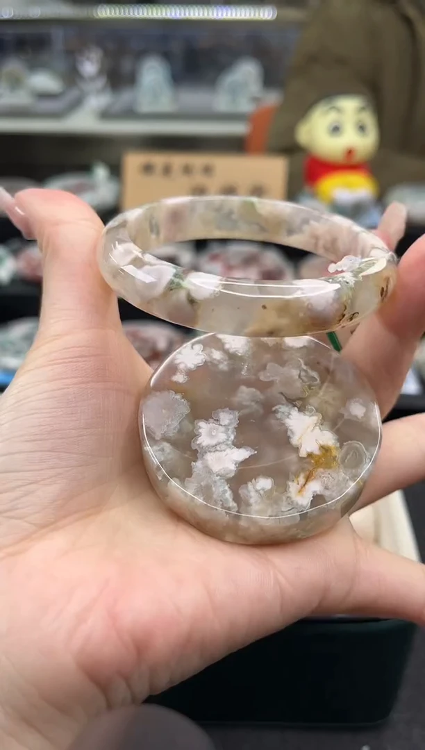 未镶嵌手镯石英质玉57圈口（赠品镯心）3S5767