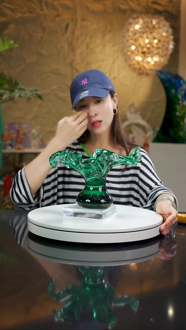 琉璃福利湖水绿设计款摆件