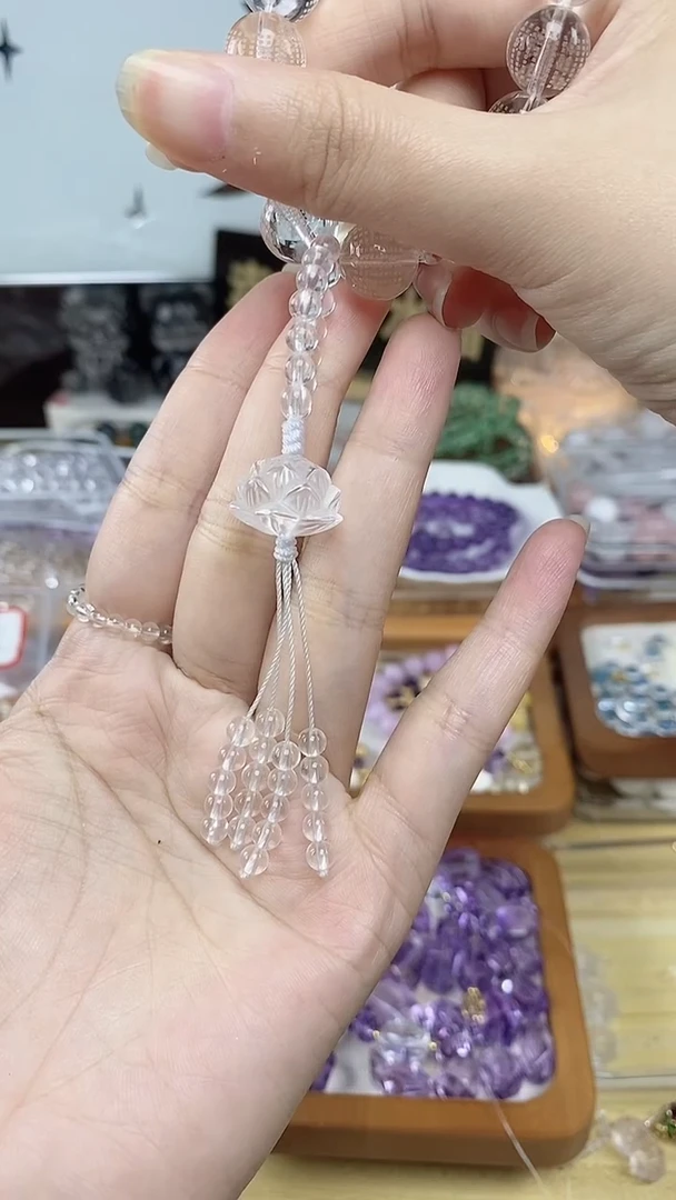 未镶嵌珠宝半成品水晶莲花流苏