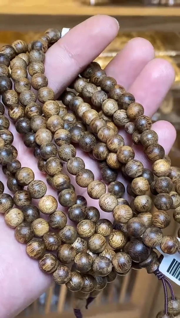 沉香手串菩萨棋圆珠长串虎斑0.7多样性发其一